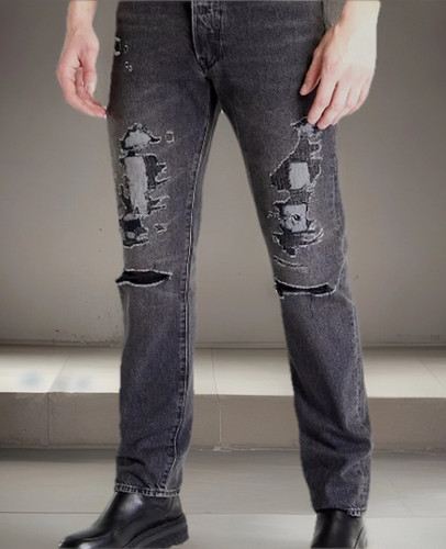 Jeans uomo levis 501 grigio - levis,